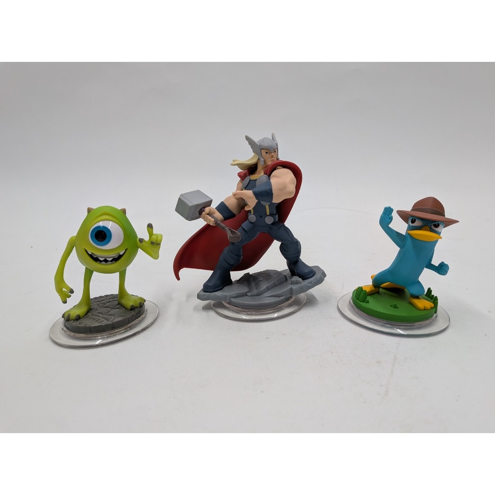 Disney Infinity Figures Lot Mike Wazowski Thor 2.0 Perry the Platypus Agent P